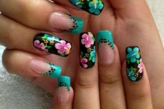 Uñas con flores 8